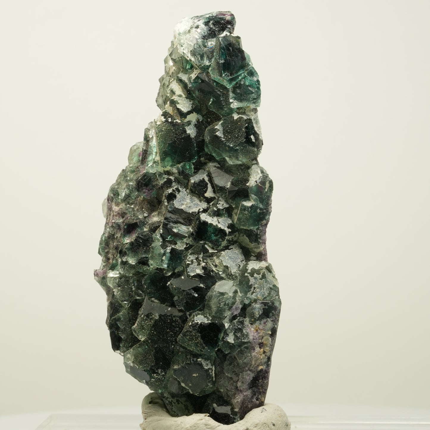 Seltene Phantom Fluorit Würfel Stufe, grün lila Okorusu, Namibia 80*36*18mm #13970