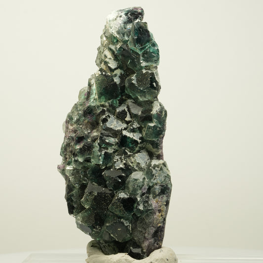 Seltene Phantom Fluorit Würfel Stufe, grün lila Okorusu, Namibia 80*36*18mm #13970
