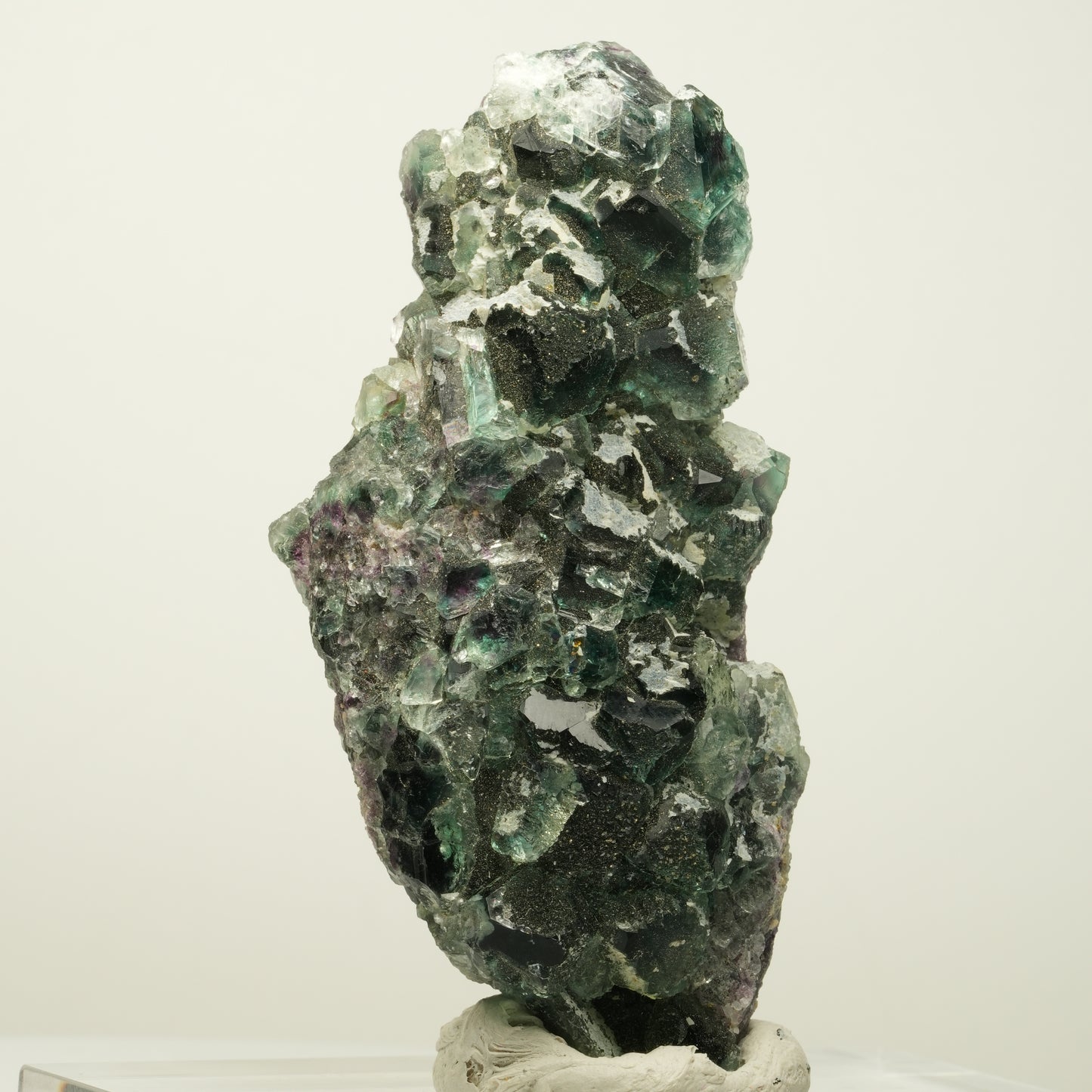 Seltene Phantom Fluorit Würfel Stufe, grün lila Okorusu, Namibia 80*36*18mm #13970