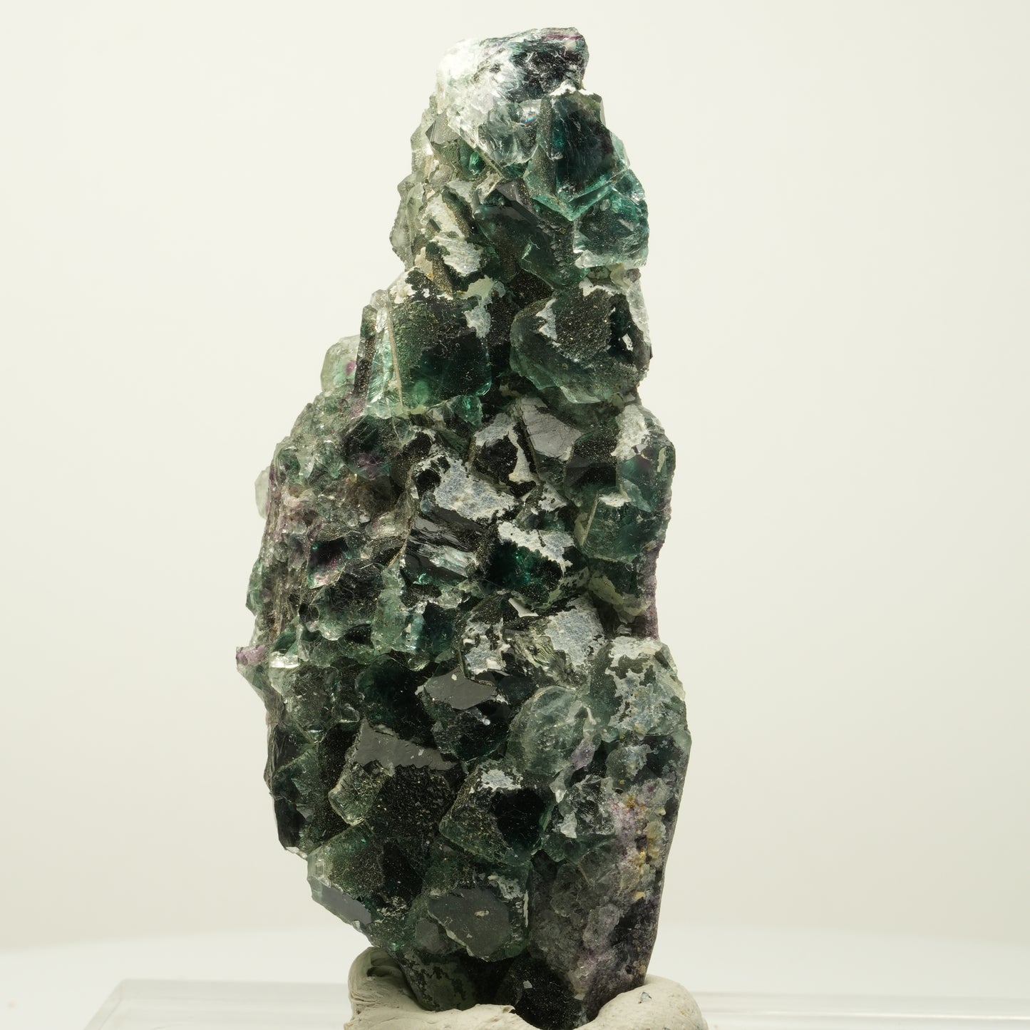 Seltene Phantom Fluorit Würfel Stufe, grün lila Okorusu, Namibia 80*36*18mm #13970