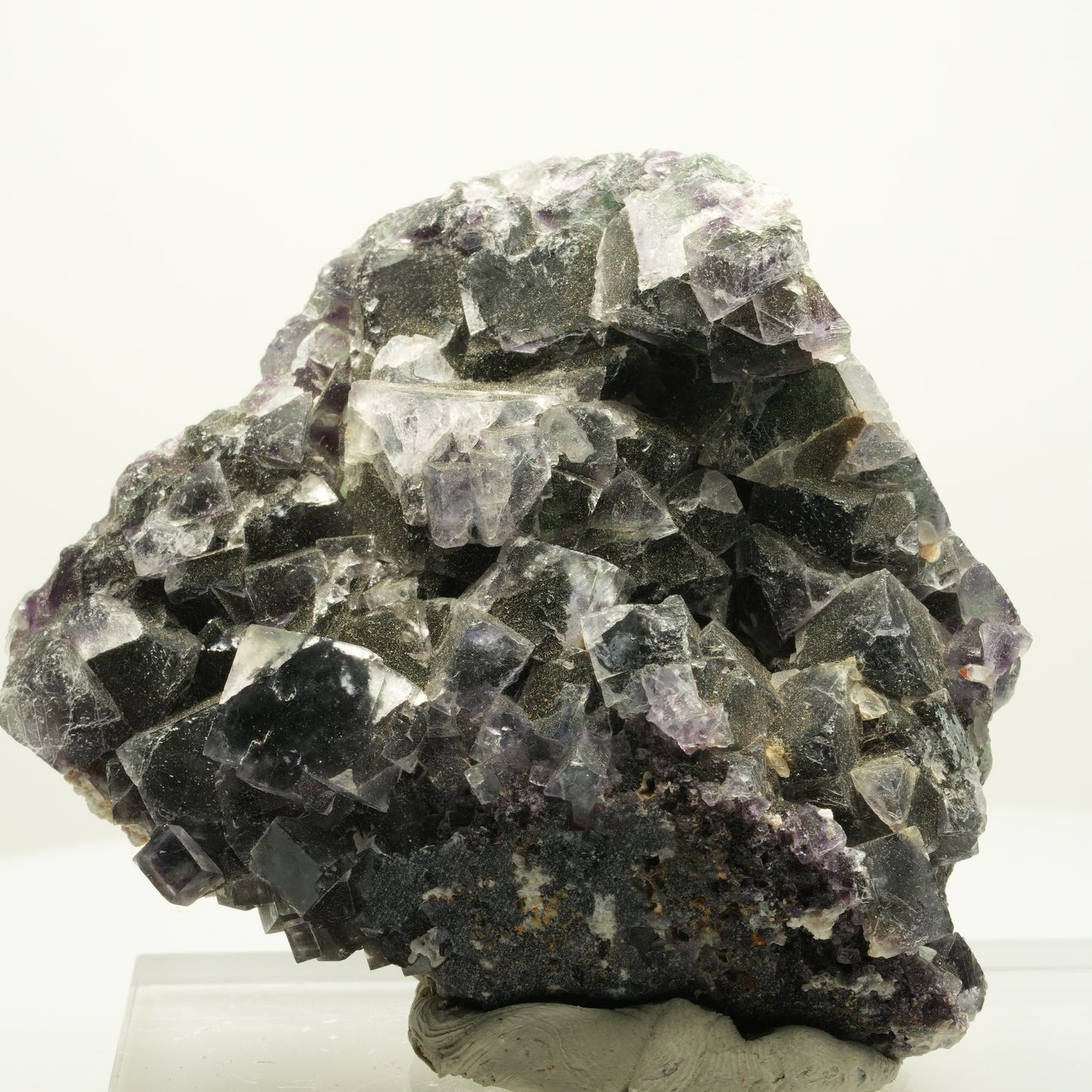 Seltene Phantom Fluorit Würfel Stufe, grün lila Okorusu, Namibia 69*60*30mm #13971
