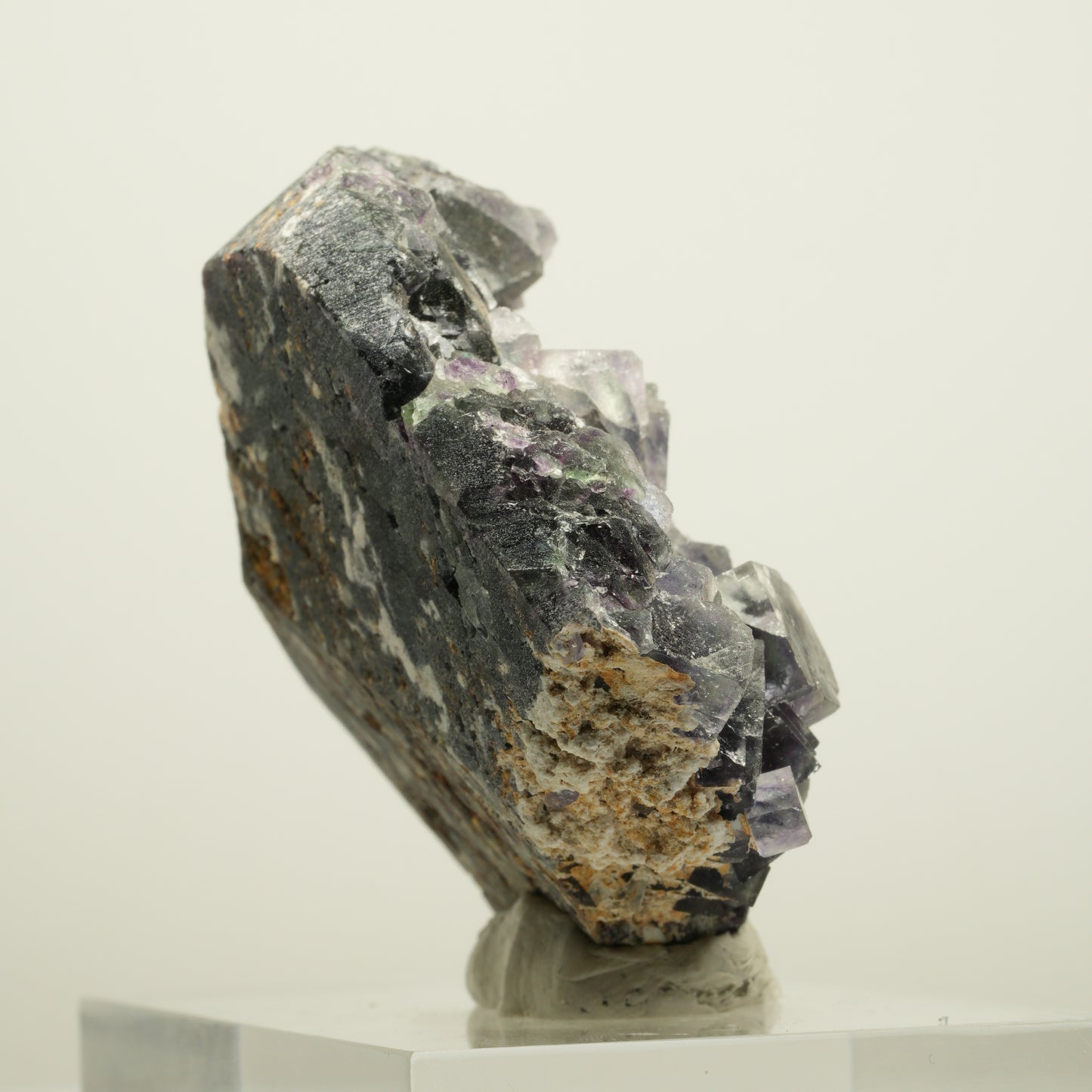 Seltene Phantom Fluorit Würfel Stufe, grün lila Okorusu, Namibia 69*60*30mm #13971