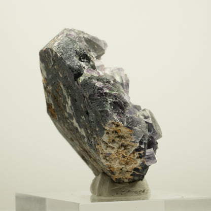 Seltene Phantom Fluorit Würfel Stufe, grün lila Okorusu, Namibia 69*60*30mm #13971