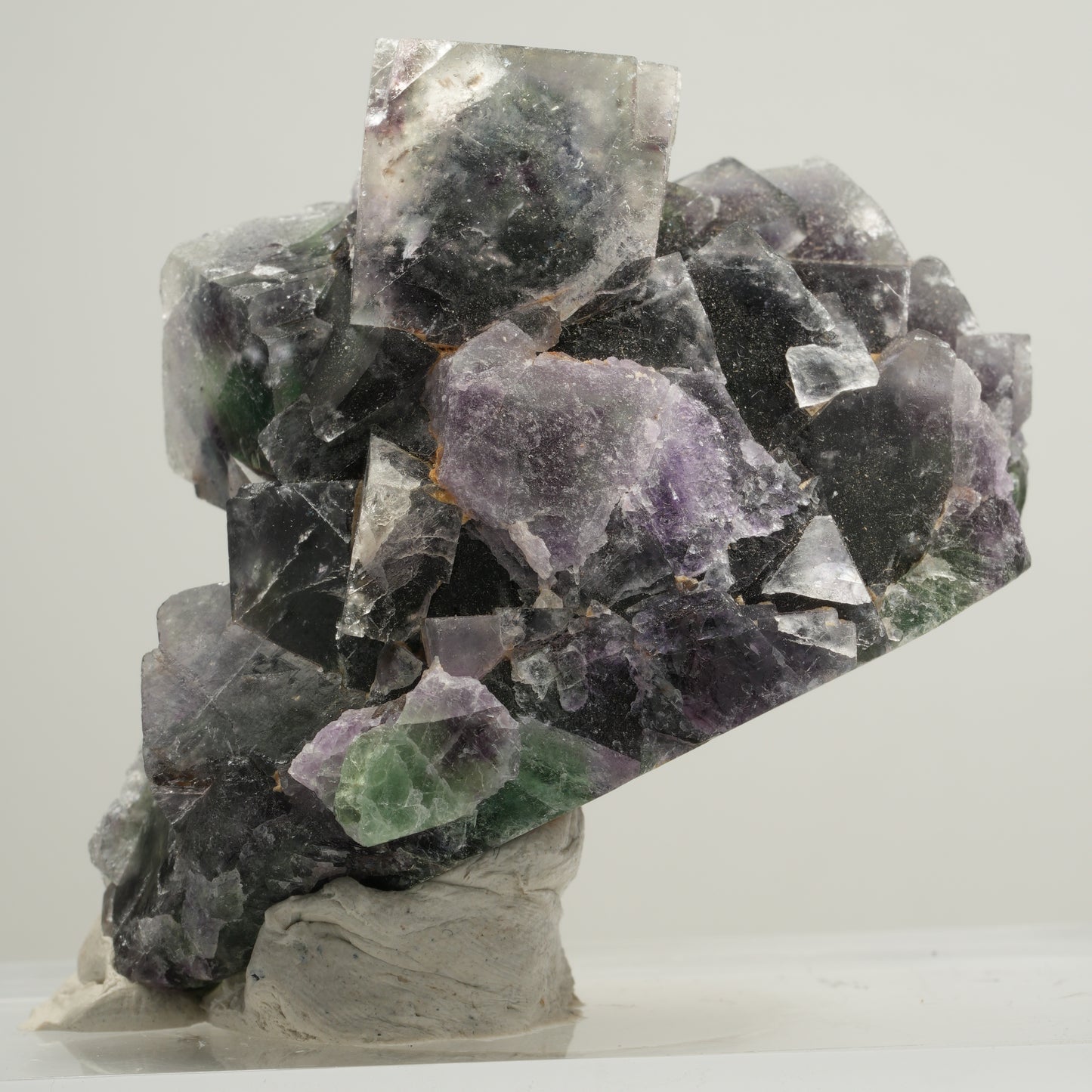 Seltene Phantom Fluorit Würfel Stufe, grün lila Okorusu, Namibia 64*43*29mm #13972