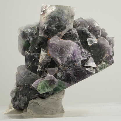 Seltene Phantom Fluorit Würfel Stufe, grün lila Okorusu, Namibia 64*43*29mm #13972