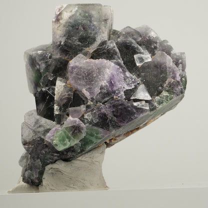 Seltene Phantom Fluorit Würfel Stufe, grün lila Okorusu, Namibia 64*43*29mm #13972