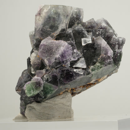Seltene Phantom Fluorit Würfel Stufe, grün lila Okorusu, Namibia 64*43*29mm #13972