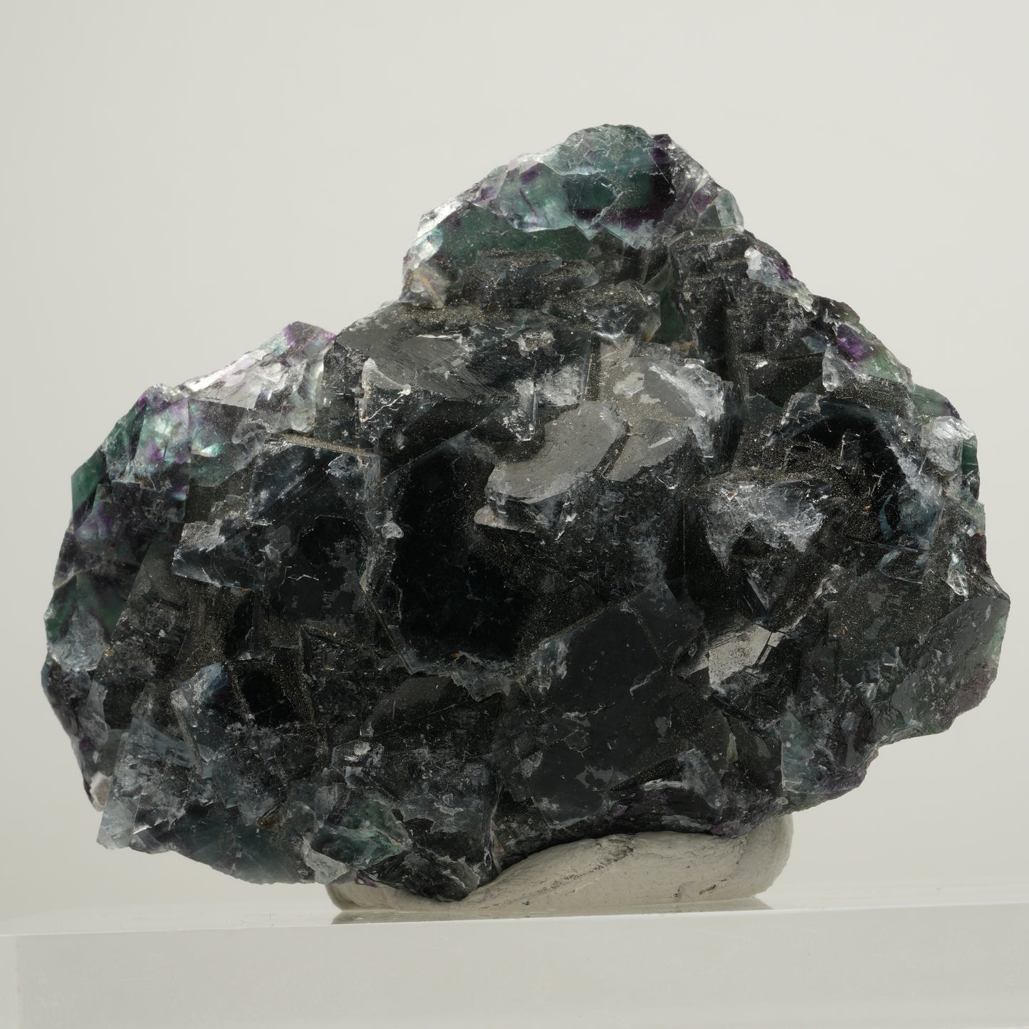 Seltene Phantom Fluorit Würfel Stufe, grün lila Okorusu, Namibia 65*48*18mm #13973