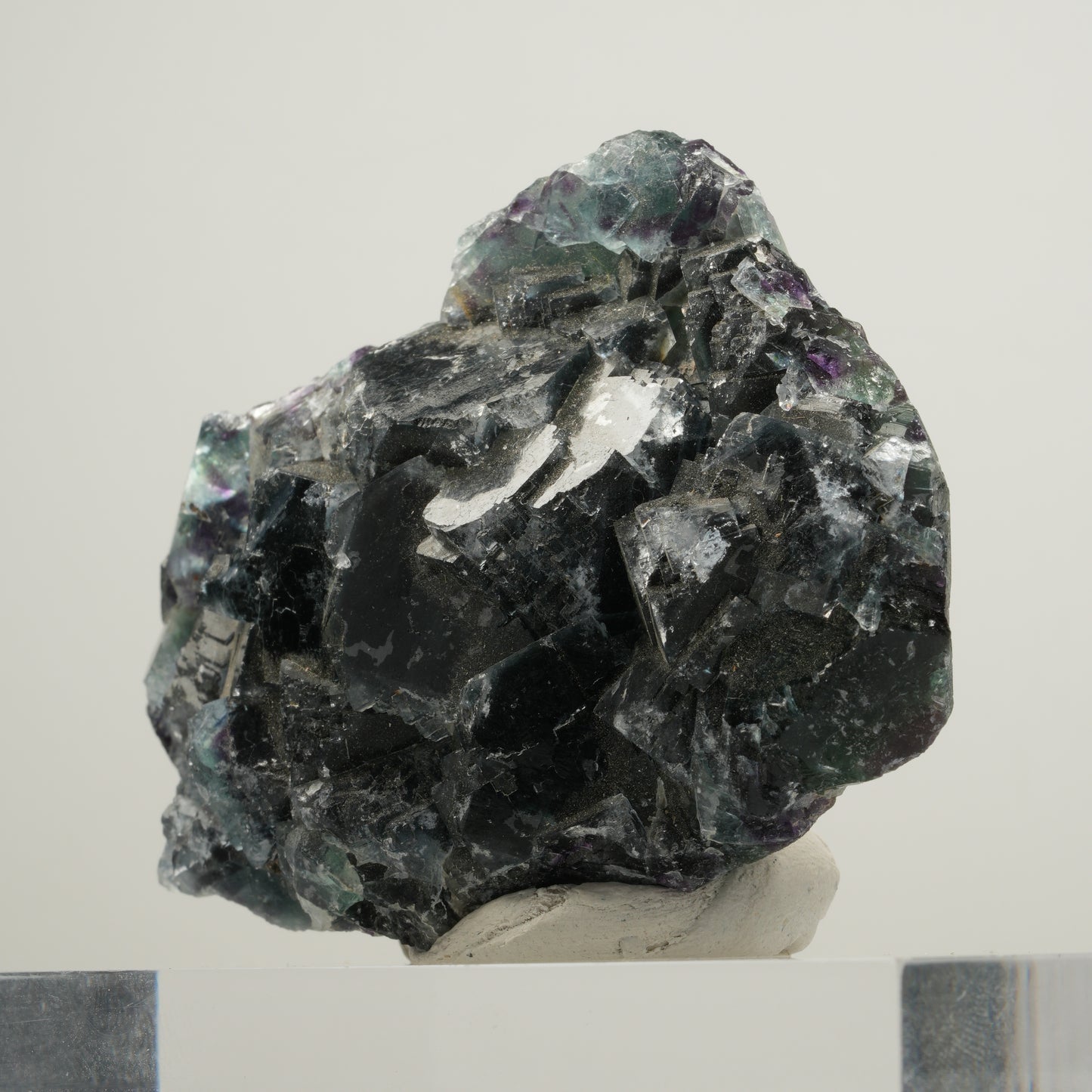 Seltene Phantom Fluorit Würfel Stufe, grün lila Okorusu, Namibia 65*48*18mm #13973