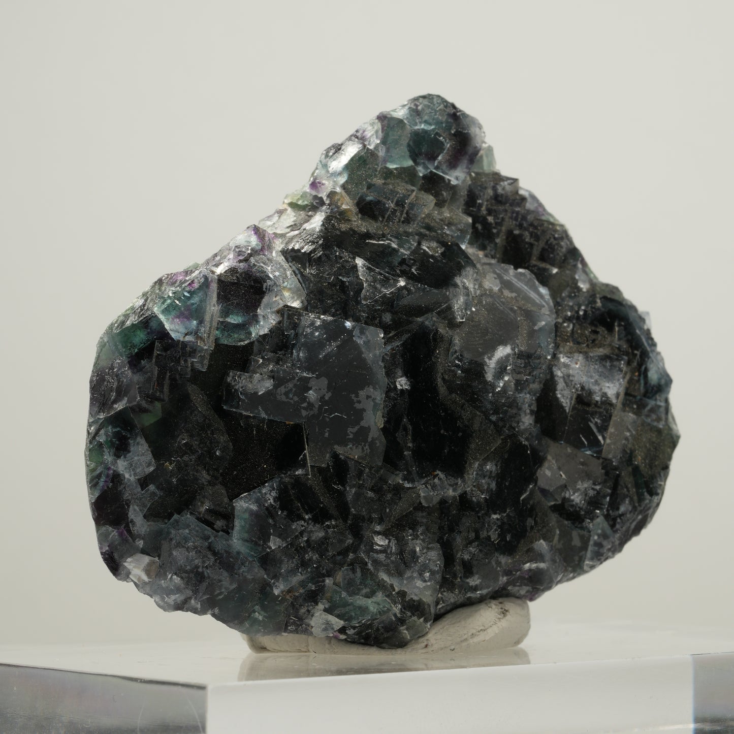 Seltene Phantom Fluorit Würfel Stufe, grün lila Okorusu, Namibia 65*48*18mm #13973