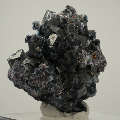 Seltene Phantom Fluorit Würfel Stufe, grün lila Okorusu, Namibia 61*57*40mm #13974
