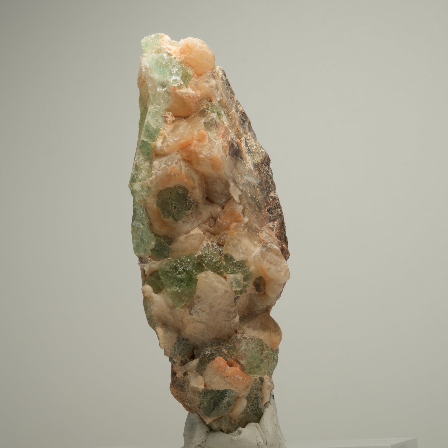 Schöne Fluorit Würfel, Quarz Stufe Omehane, Namibia 100*35*31mm #13975