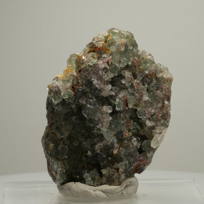 Seltene klare Phantom Fluorit Würfel, Quarz Stufe Okorusu, Namibia 67*50*18mm #13976