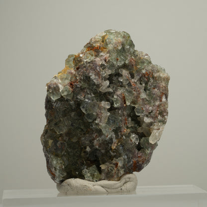 Seltene klare Phantom Fluorit Würfel, Quarz Stufe Okorusu, Namibia 67*50*18mm #13976