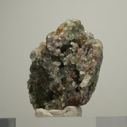 Seltene klare Phantom Fluorit Würfel, Quarz Stufe Okorusu, Namibia 67*50*18mm #13976