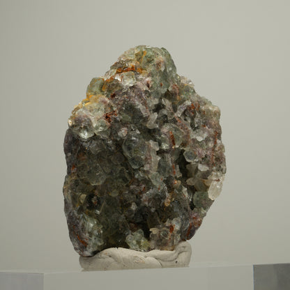 Seltene klare Phantom Fluorit Würfel, Quarz Stufe Okorusu, Namibia 67*50*18mm #13976