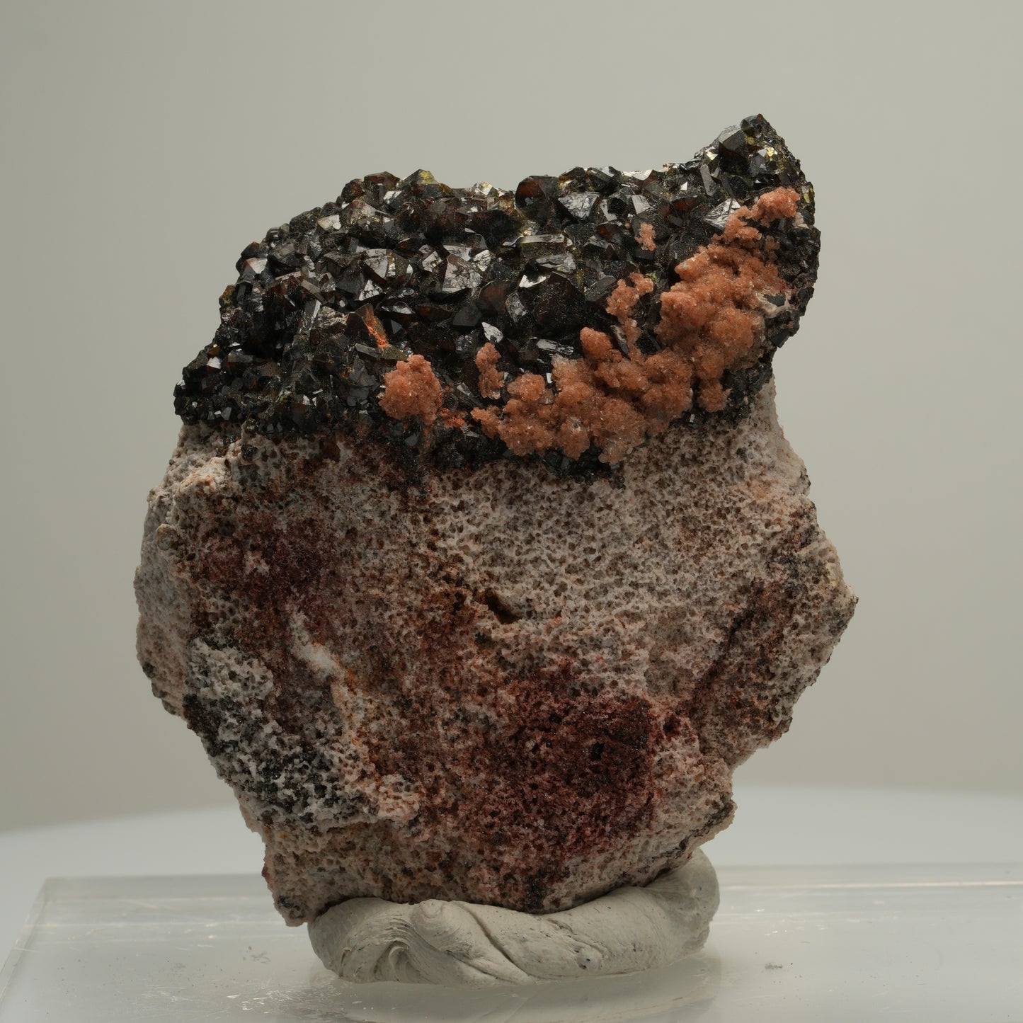 Seltene Andradit, Granat Stufe, braun schwarz Erongo, Namibia 60*53*23mm #13977