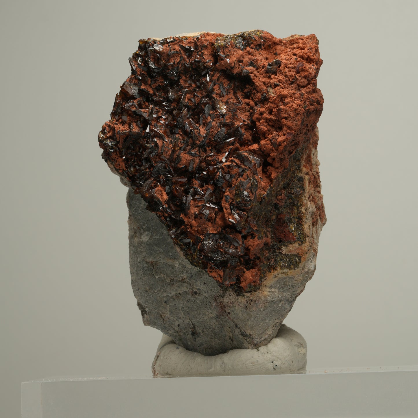 Seltene Andradit, Granat Stufe, braun schwarz Erongo, Namibia 65*42*36mm #13978
