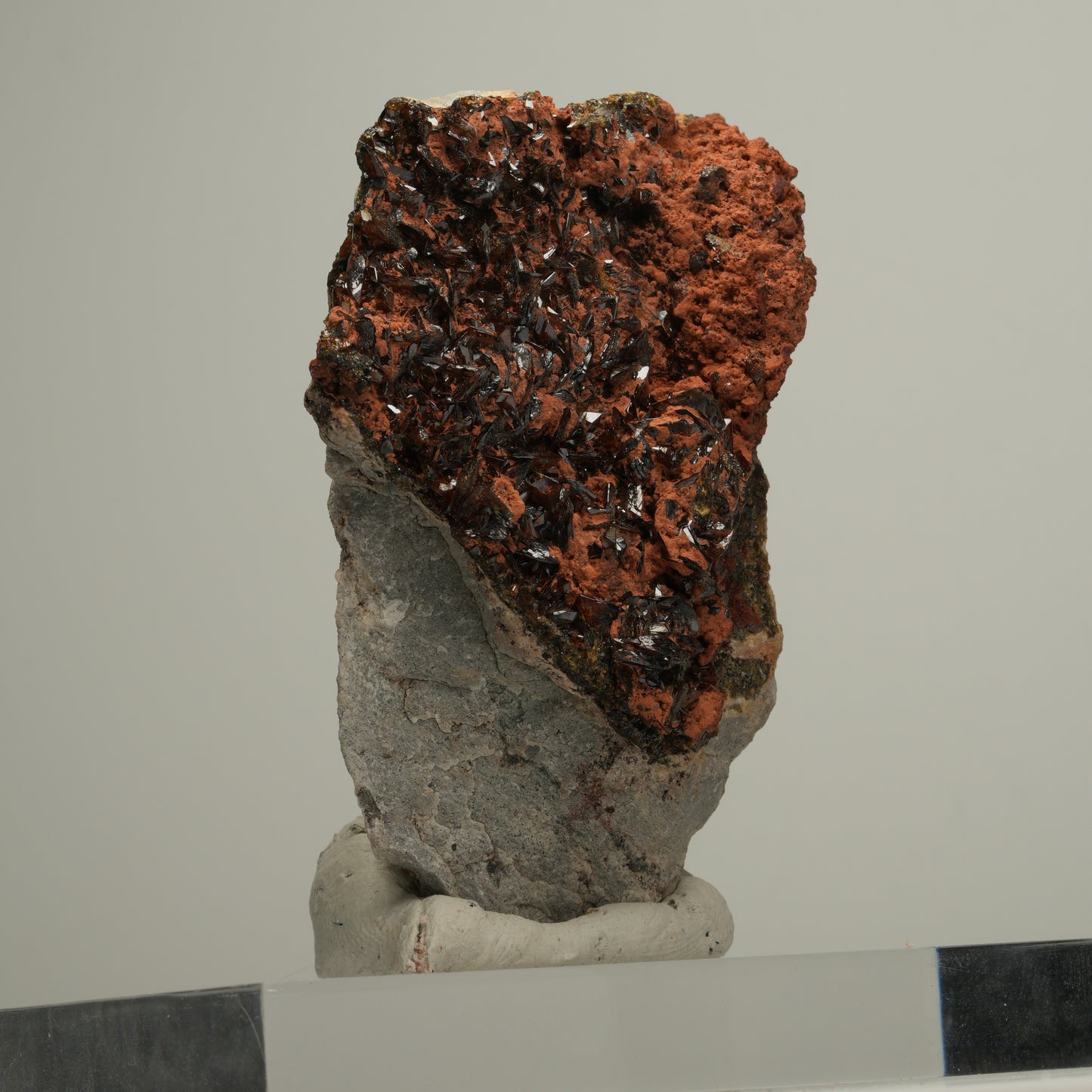 Seltene Andradit, Granat Stufe, braun schwarz Erongo, Namibia 65*42*36mm #13978