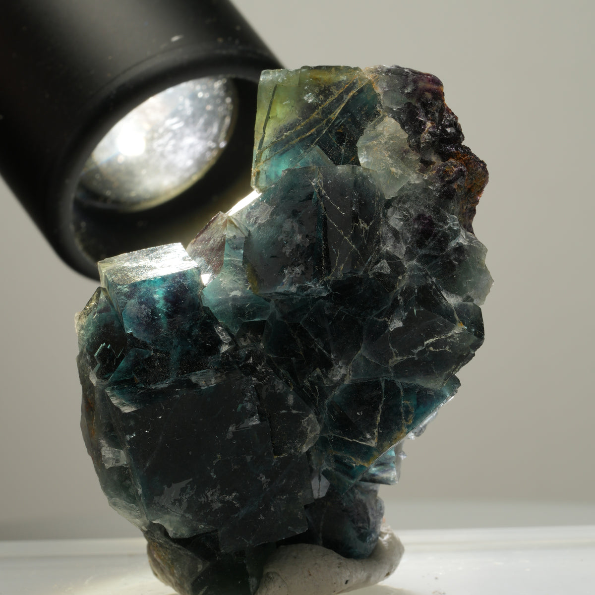 Phantom Fluorit Würfel Stufe, blau Butterfly Pocket, Okorusu, Namibia 57*36*26mm #13981