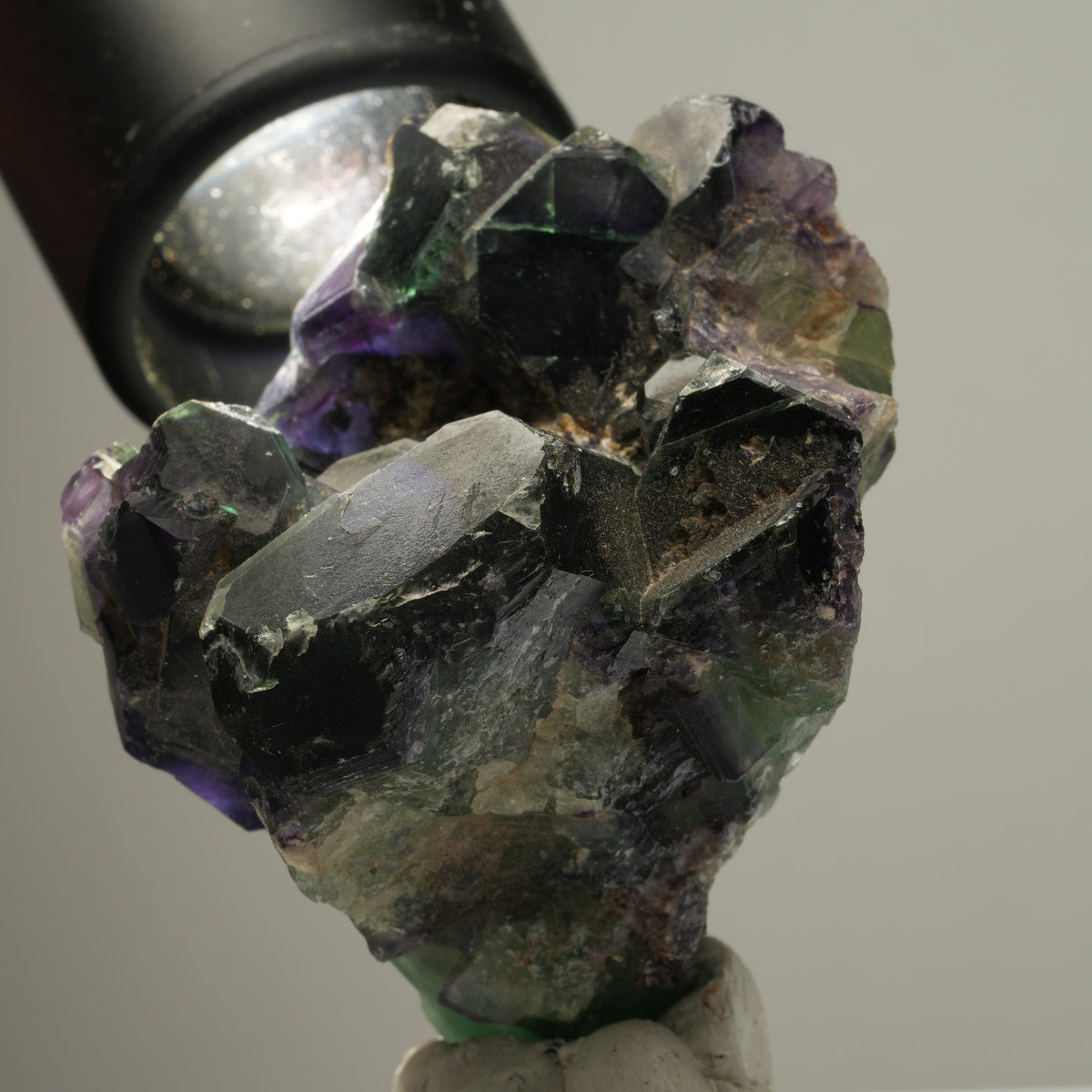 Seltene Phantom Fluorit Würfel Stufe, grün lila blau Okorusu, Namibia 49*47*45mm #13982