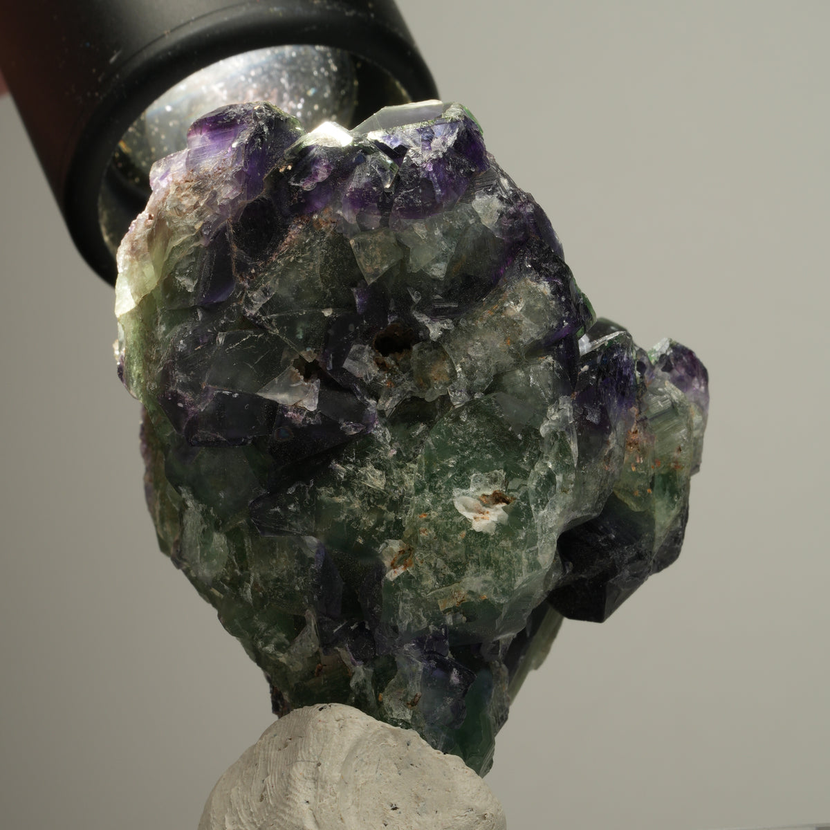 Seltene Phantom Fluorit Würfel Stufe, grün lila blau Okorusu, Namibia 49*47*45mm #13982