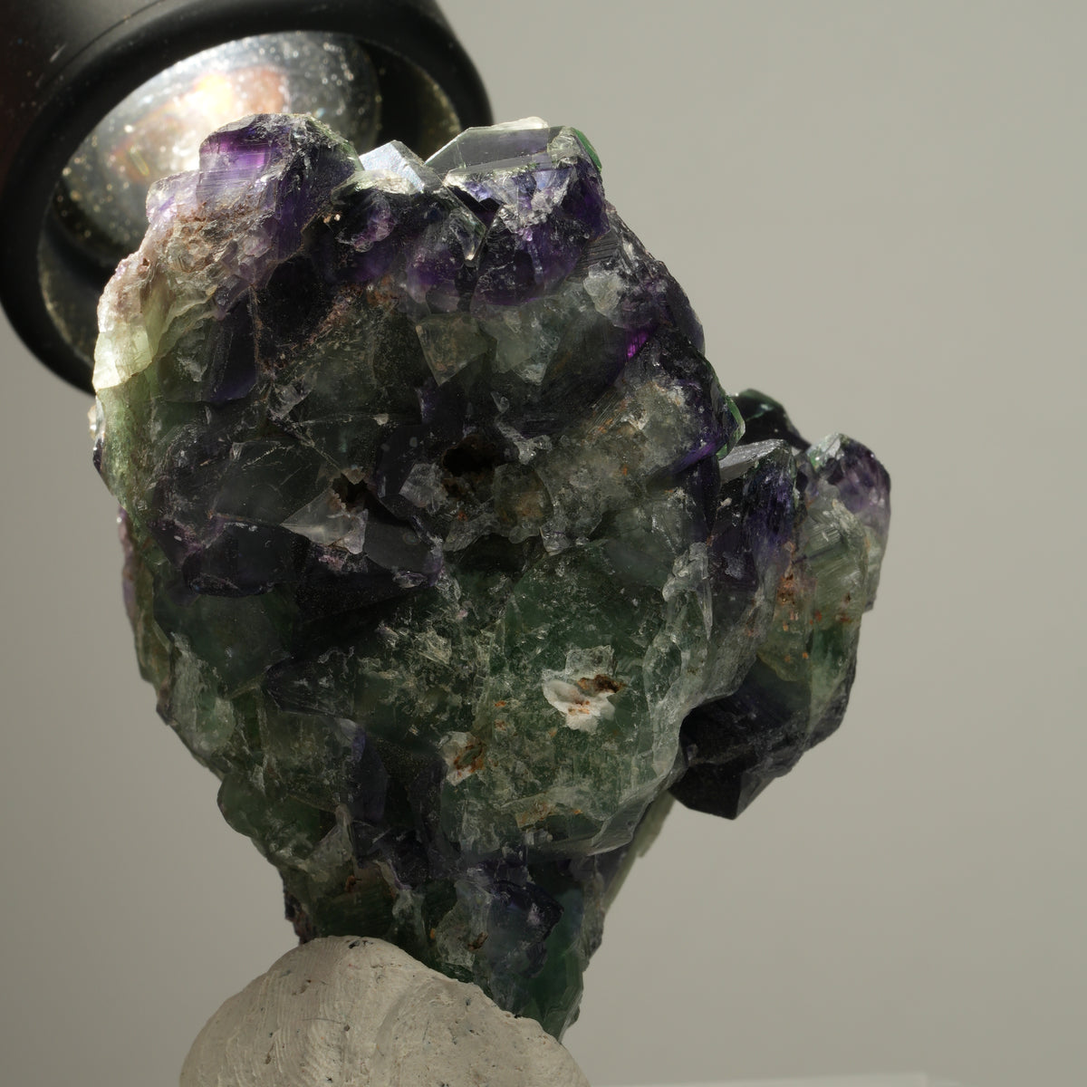 Seltene Phantom Fluorit Würfel Stufe, grün lila blau Okorusu, Namibia 49*47*45mm #13982