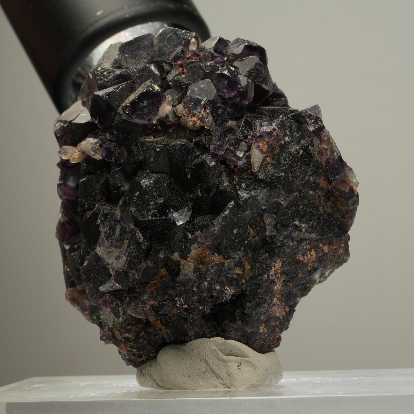 Seltene klare Phantom Fluorit Würfel, Quarz Stufe Okorusu, Namibia 59*53*34mm #13983