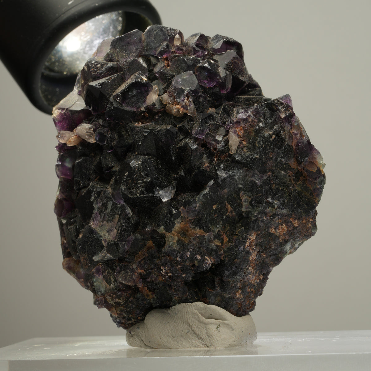 Seltene klare Phantom Fluorit Würfel, Quarz Stufe Okorusu, Namibia 59*53*34mm #13983