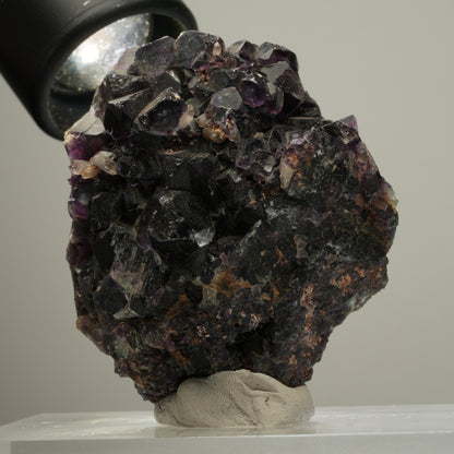 Seltene klare Phantom Fluorit Würfel, Quarz Stufe Okorusu, Namibia 59*53*34mm #13983