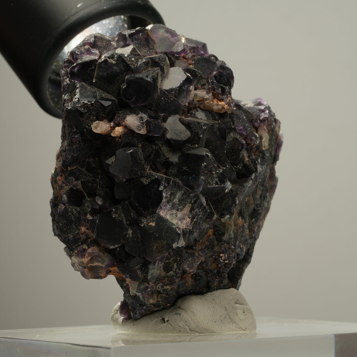 Seltene klare Phantom Fluorit Würfel, Quarz Stufe Okorusu, Namibia 59*53*34mm #13983