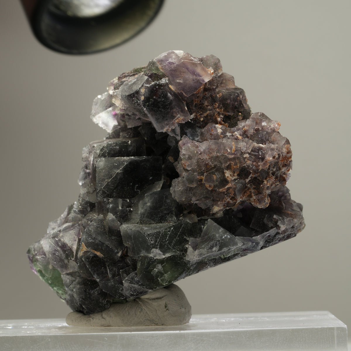 Seltene Phantom Fluorit Würfel Stufe, grün lila Okorusu, Namibia 56*44*34mm #13984