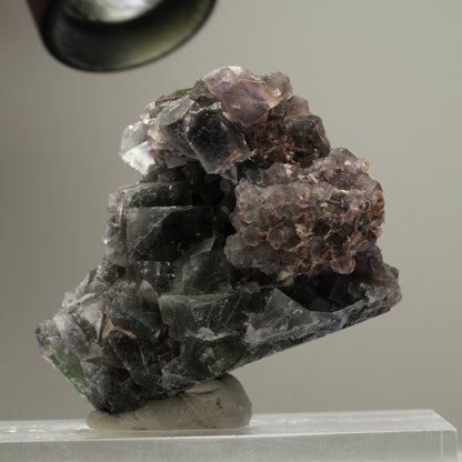 Seltene Phantom Fluorit Würfel Stufe, grün lila Okorusu, Namibia 56*44*34mm #13984
