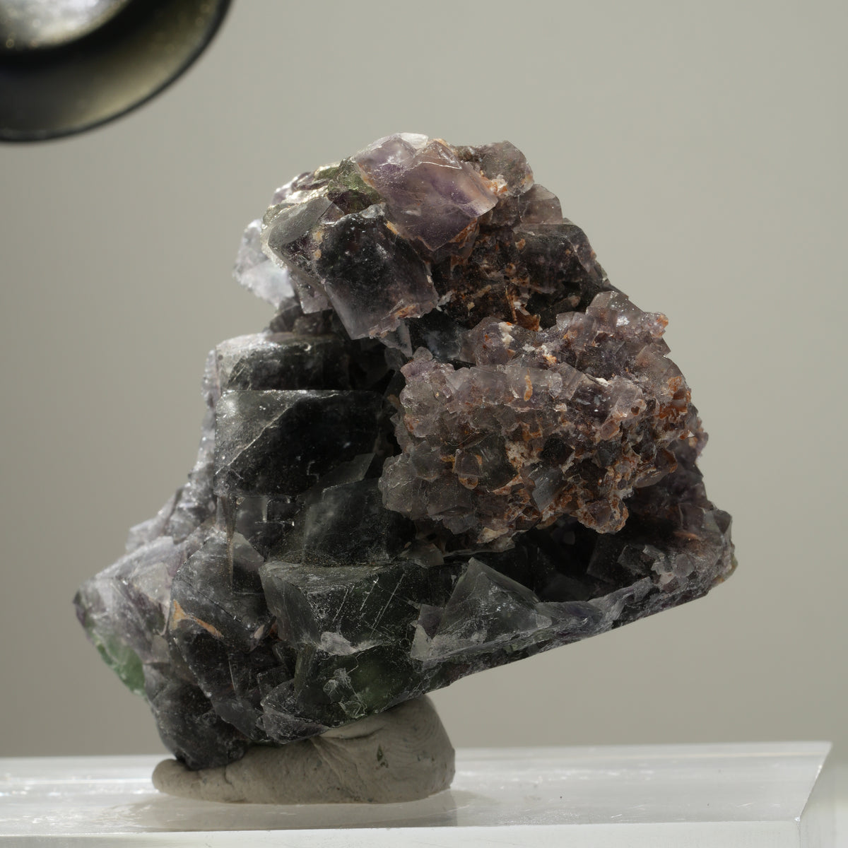 Seltene Phantom Fluorit Würfel Stufe, grün lila Okorusu, Namibia 56*44*34mm #13984