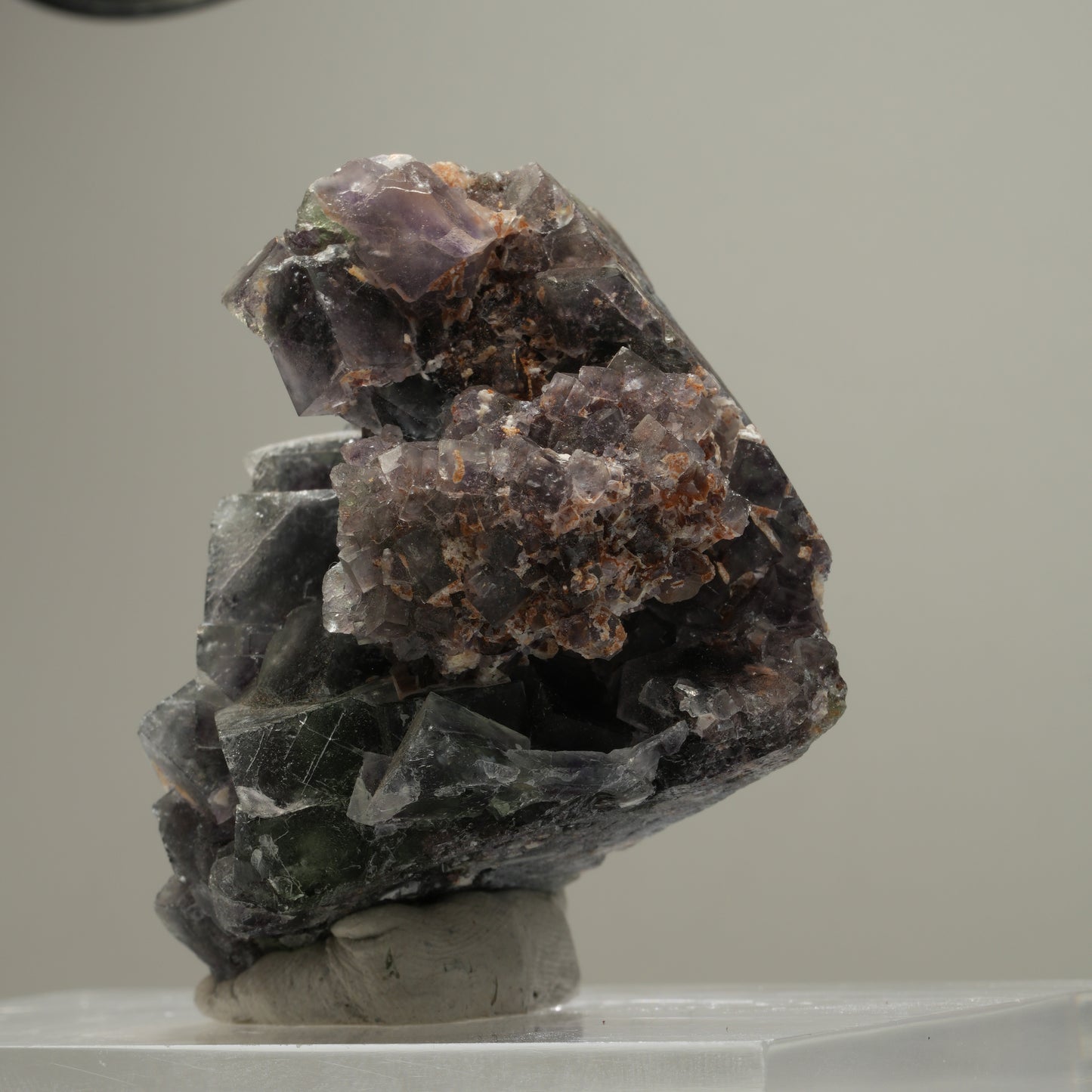 Seltene Phantom Fluorit Würfel Stufe, grün lila Okorusu, Namibia 56*44*34mm #13984