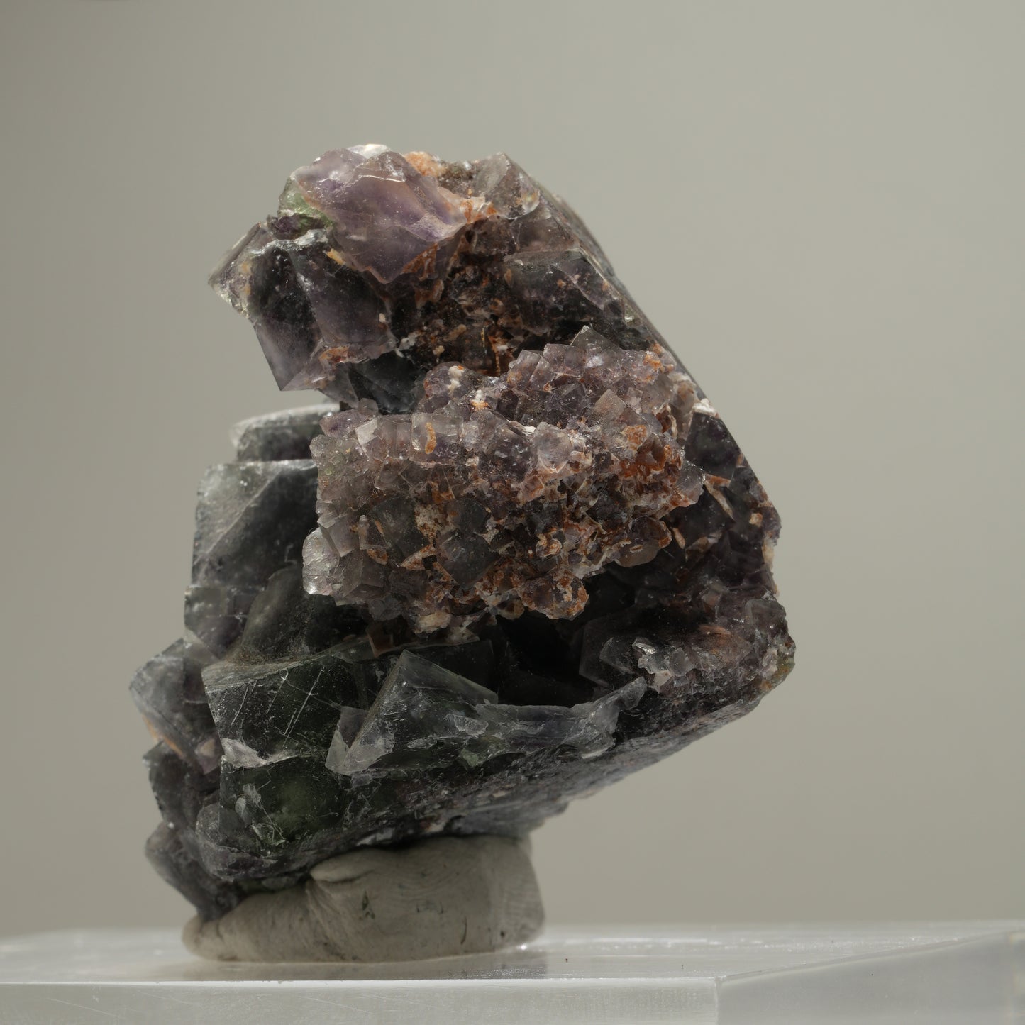 Seltene Phantom Fluorit Würfel Stufe, grün lila Okorusu, Namibia 56*44*34mm #13984