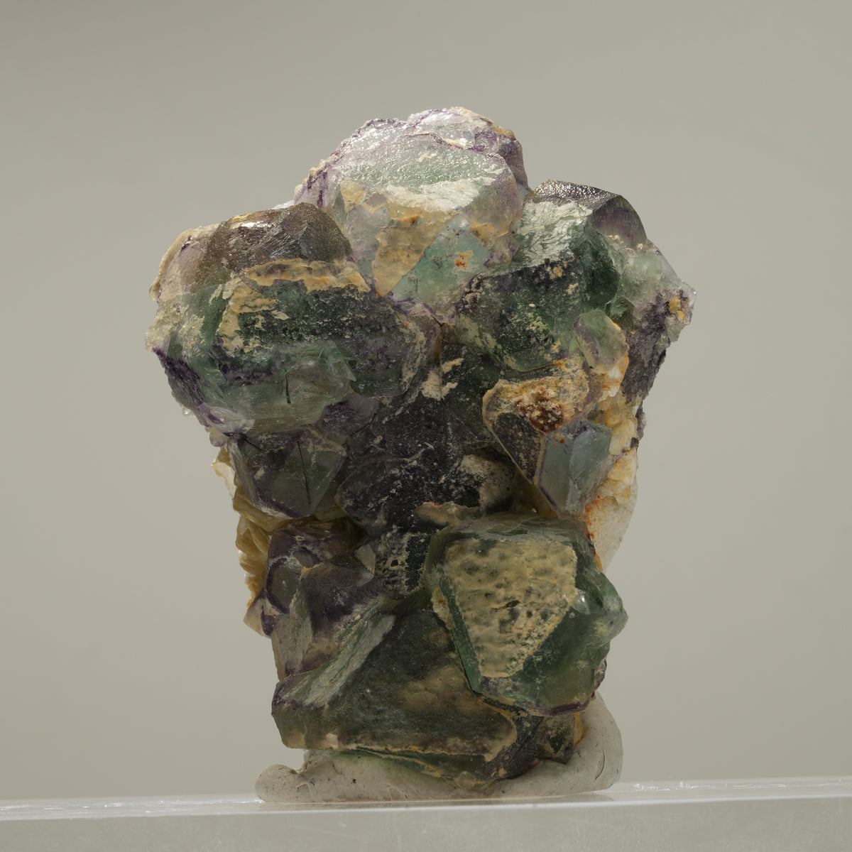 Seltene Phantom Fluorit, Orthoklas, Hyalit Opal Stufe Erongo, Namibia 53*42*22mm #13985