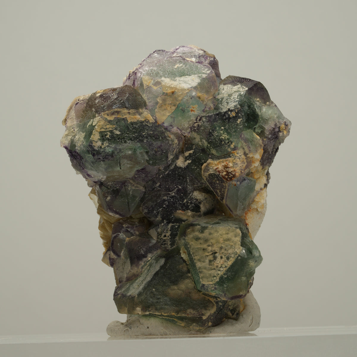 Seltene Phantom Fluorit, Orthoklas, Hyalit Opal Stufe Erongo, Namibia 53*42*22mm #13985