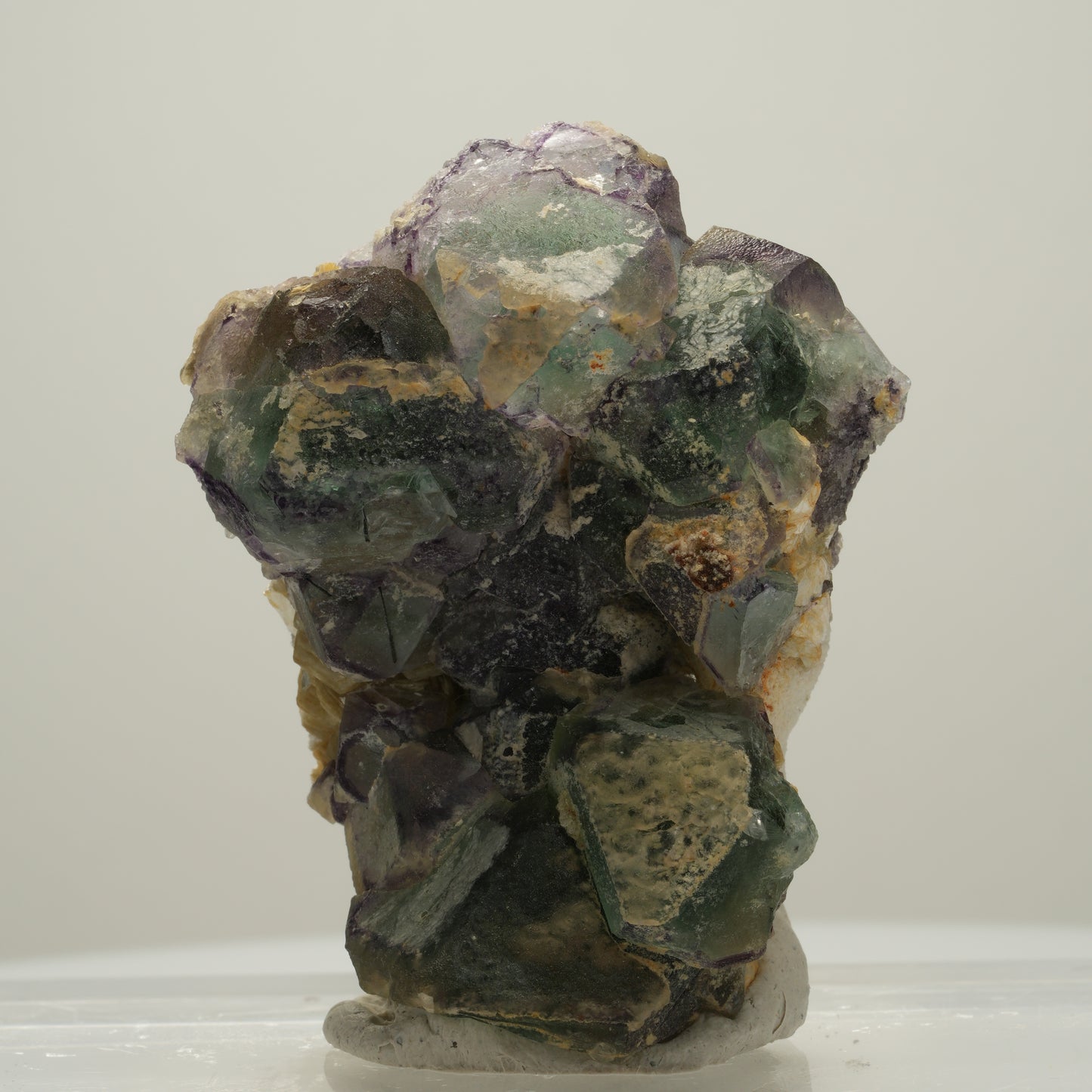 Seltene Phantom Fluorit, Orthoklas, Hyalit Opal Stufe Erongo, Namibia 53*42*22mm #13985