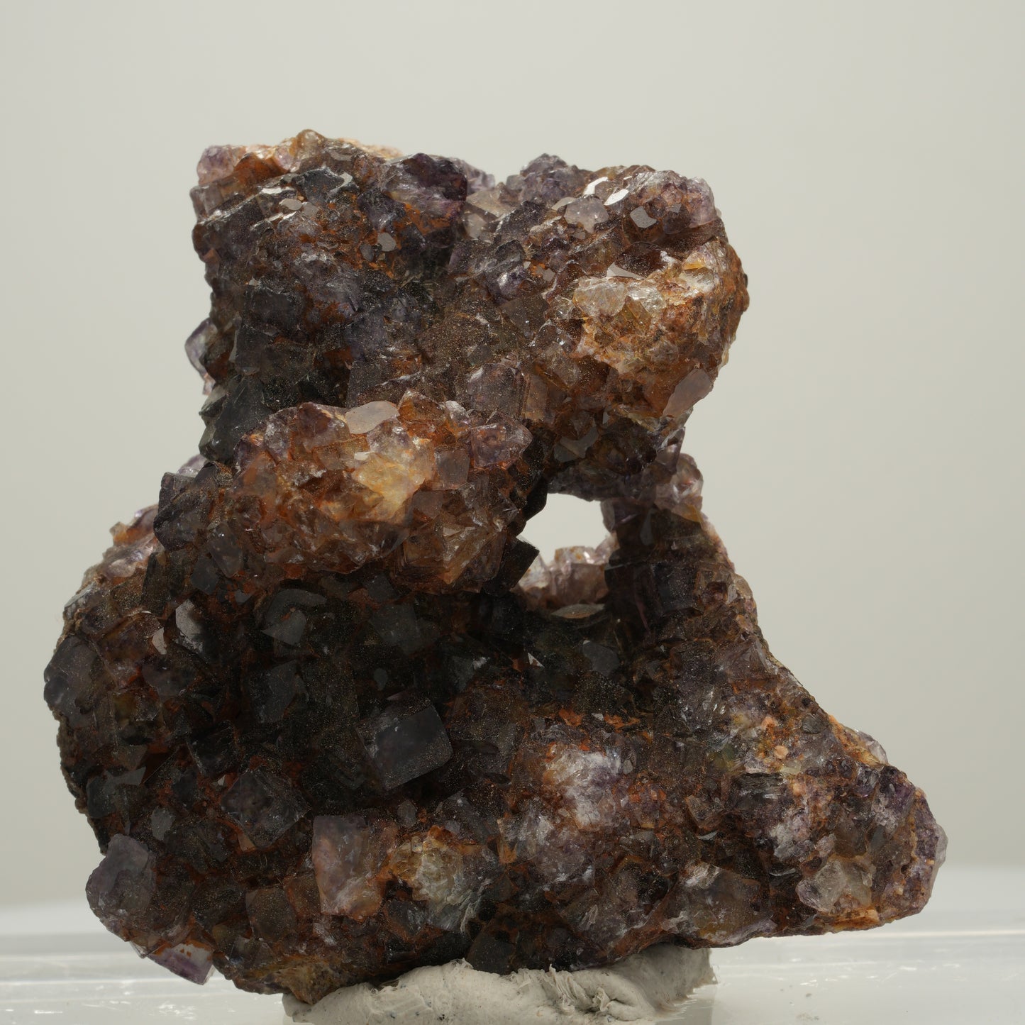 Seltene Phantom Fluorit Würfel Stufe, grün lila Okorusu, Namibia 55*54*27mm #13986