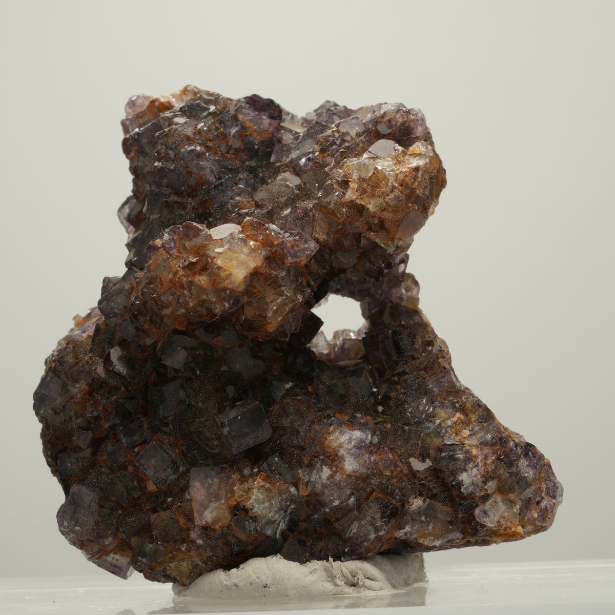 Seltene Phantom Fluorit Würfel Stufe, grün lila Okorusu, Namibia 55*54*27mm #13986
