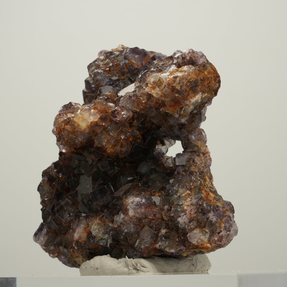 Seltene Phantom Fluorit Würfel Stufe, grün lila Okorusu, Namibia 55*54*27mm #13986
