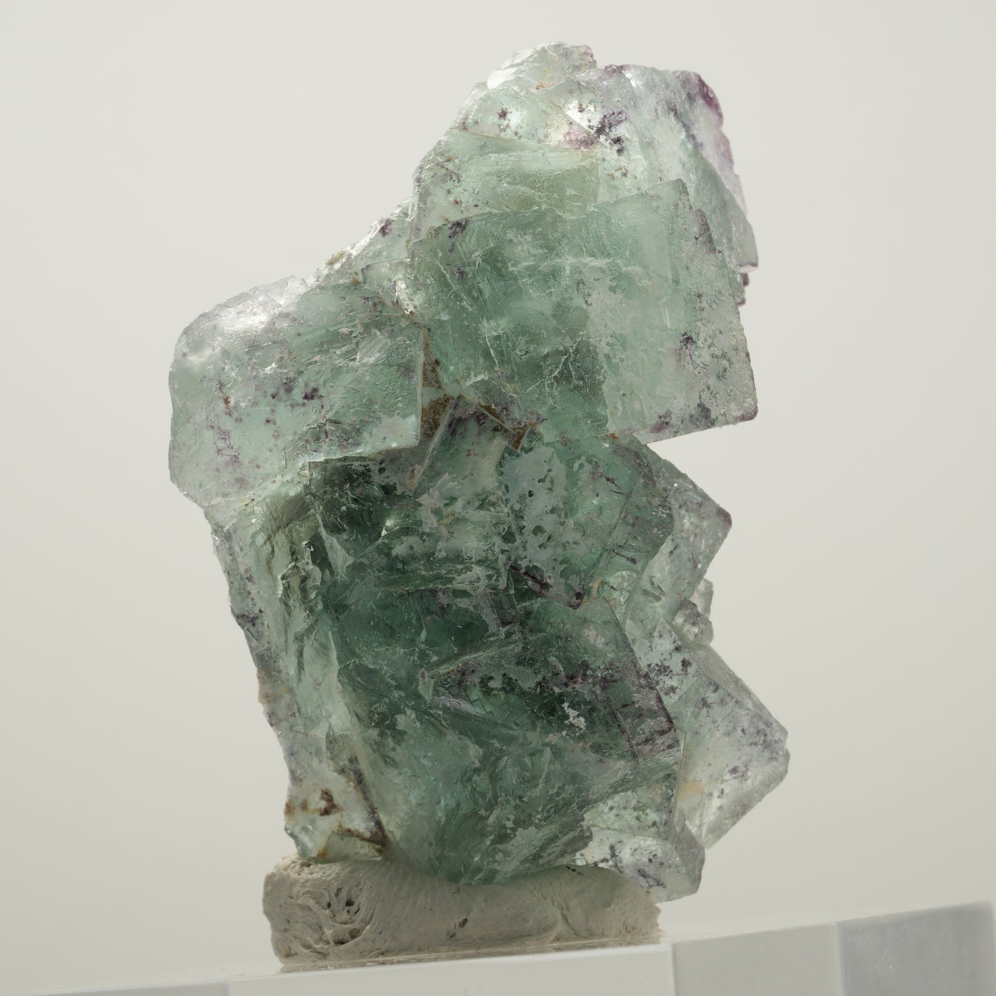 Seltene Phantom Fluorit Würfel Stufe, grün lila Okorusu, Namibia 61*45*27mm #13987