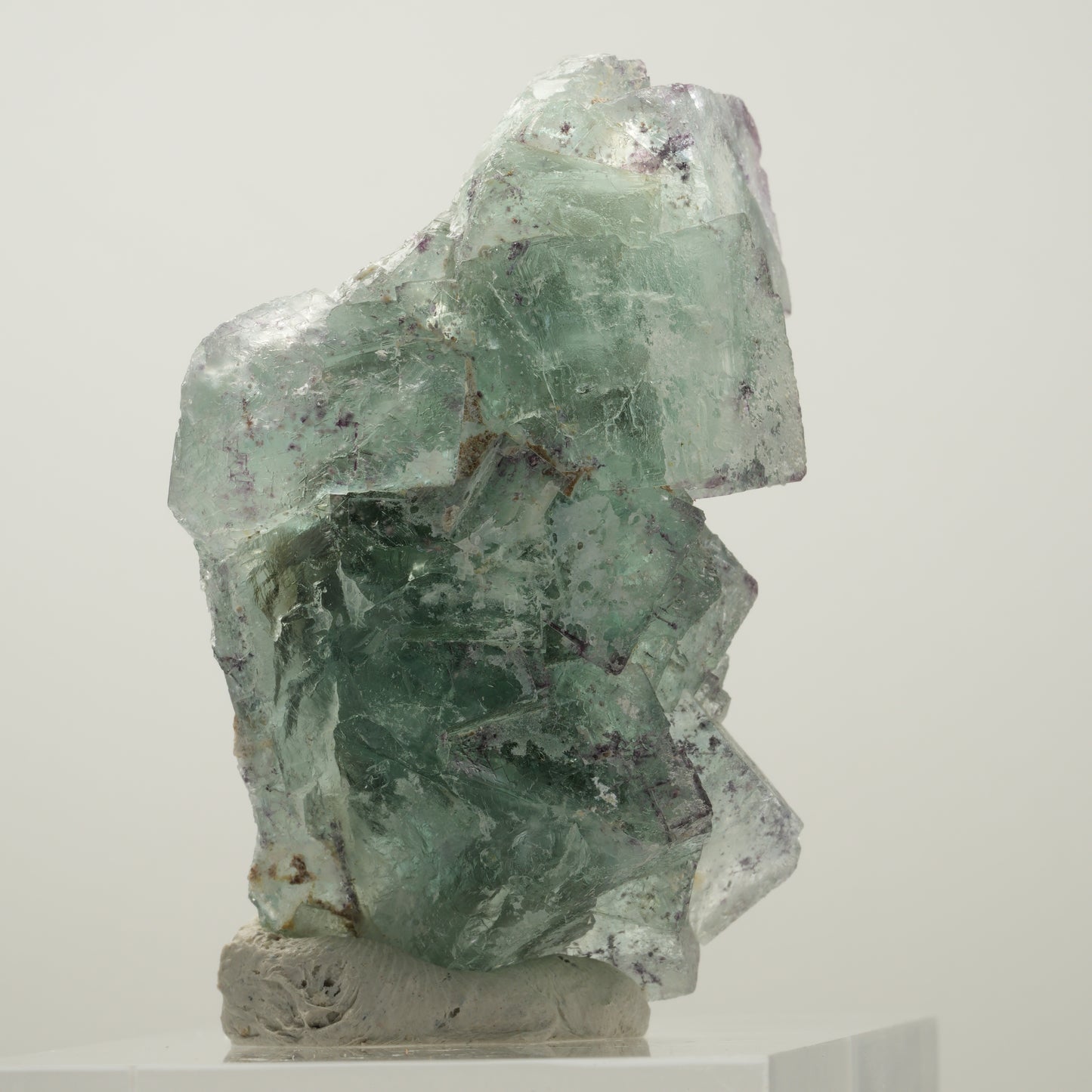 Seltene Phantom Fluorit Würfel Stufe, grün lila Okorusu, Namibia 61*45*27mm #13987