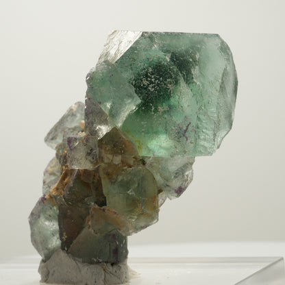 Seltene klare Phantom Fluorit Würfel, Quarz Stufe Okorusu, Namibia 69*41*30mm #13988