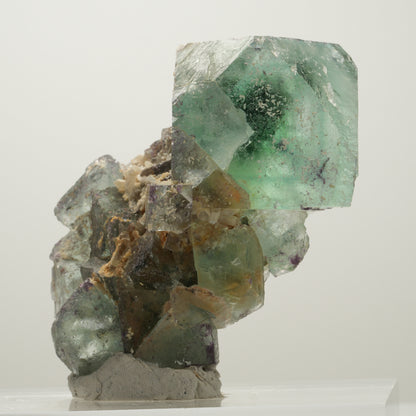 Seltene klare Phantom Fluorit Würfel, Quarz Stufe Okorusu, Namibia 69*41*30mm #13988