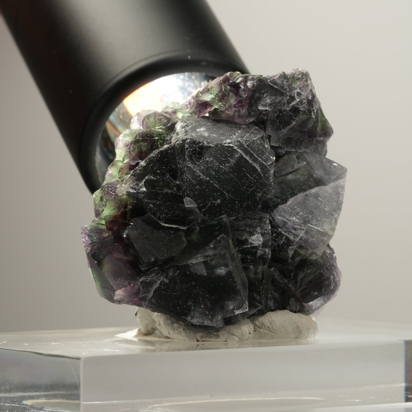 Seltene Phantom Fluorit Würfel Stufe, grün lila Okorusu, Namibia 54*38*28mm #13989