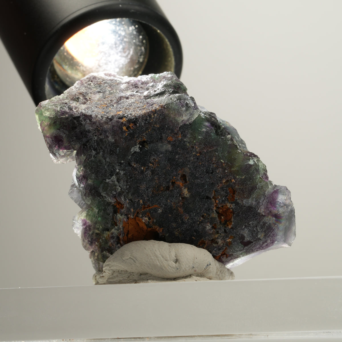Seltene Phantom Fluorit Würfel Stufe, grün lila Okorusu, Namibia 54*38*28mm #13989