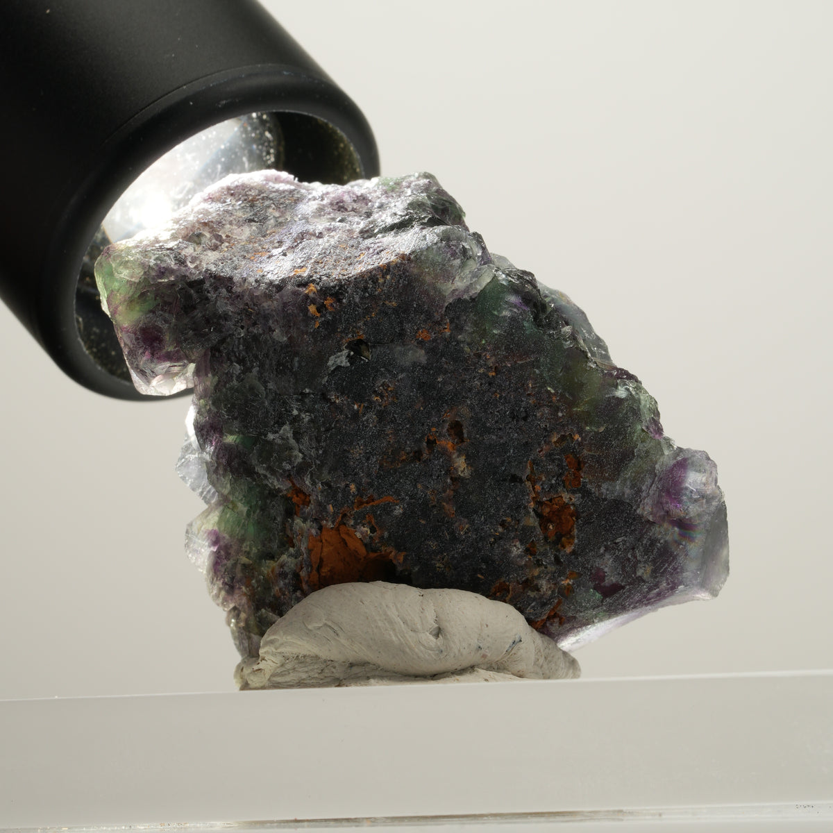 Seltene Phantom Fluorit Würfel Stufe, grün lila Okorusu, Namibia 54*38*28mm #13989