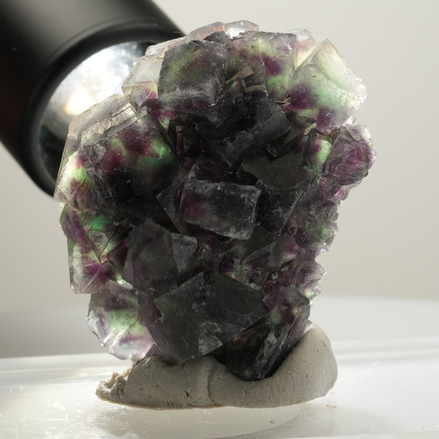 Seltene Phantom Fluorit Würfel Stufe, grün lila Okorusu, Namibia 50*40*17mm #13991